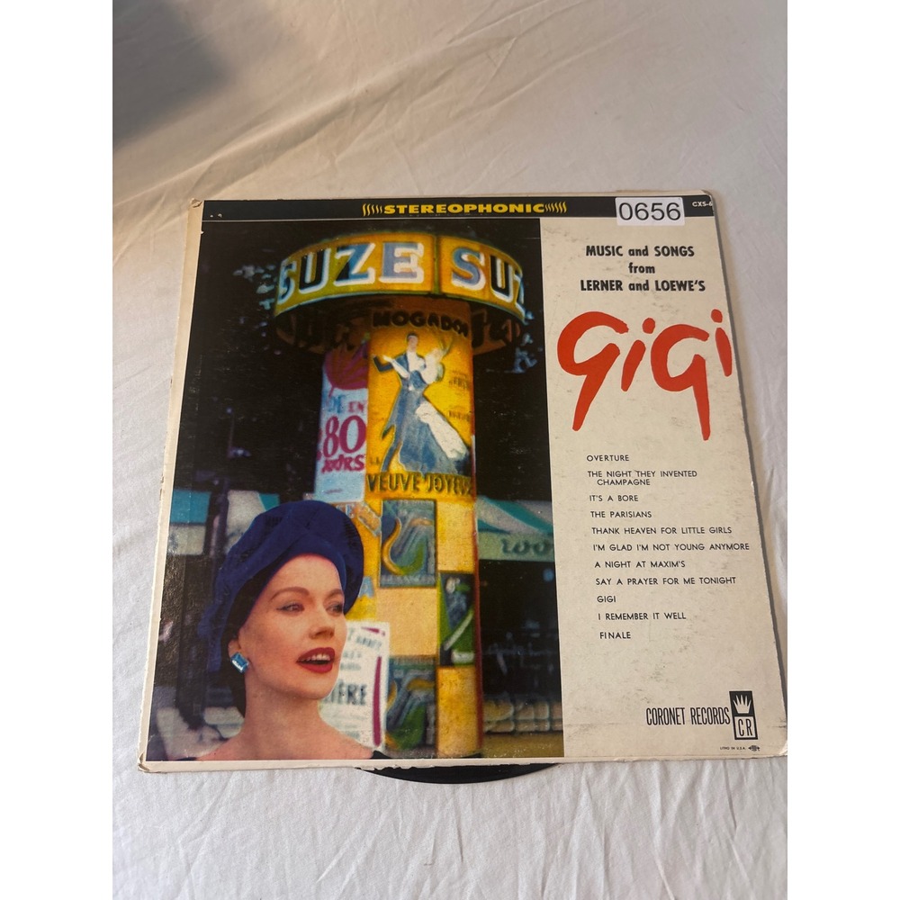 Coronet Records Gigi Vinyl LP Album 12" Black Stereophonic CXS-68 Soundtrack